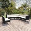 Day and Night - Day and Night Garden Furniture Set 9 Pieces Black Synthetic Rattan Cushions