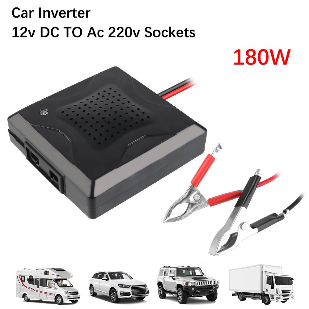 Розетки Автомобильное зарядное устройство 180 Вт Автомобильный инвертор питания Автомобильные аксессуары для DC 12 В AC 220 В Конвертер розеток Мини-адаптер-вилка Адаптер
