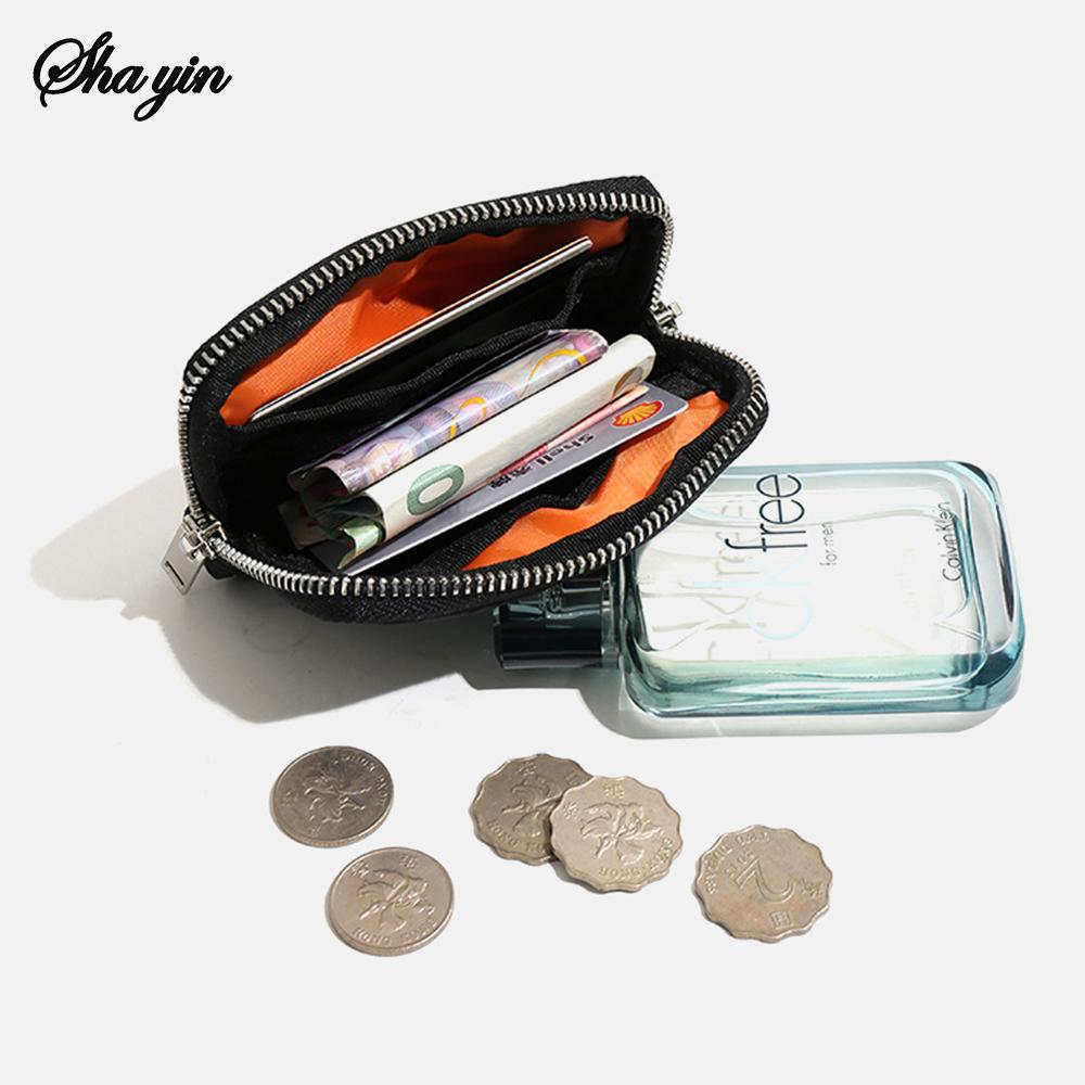 Japanese Men Wallet Earbuds Storage Bag Credit Card Holder Case for Boys Girls Journey Bank Card Organizer Zipper Coin Purse