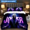 3PCS Clown Bedding Set Duvet Cover Closure Includes 1 Duvet Cover & 2 Pillowcases for All Seasons Bedroom Decor Christmas Fan gifts