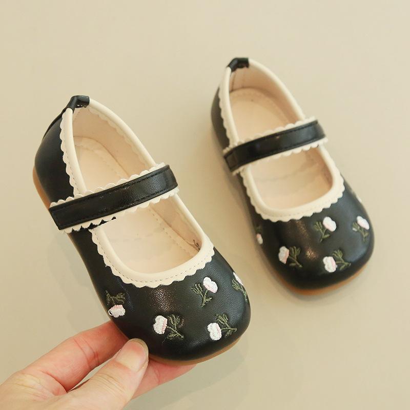 Girls' leather shoes, new spring and autumn children's shoes, little girl's princess shoes, soft-soled non-slip loafers, trendy single shoes