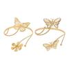Open Arm Bracelet Adjustable Hollow Out Butterfly Shape Solid Color Flower Decor Anti-slip Lady Prom Party Cosplay Performance Jewelry
