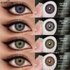 Цветные контактные линзы Черные большие линзы для глаз Темно-фиолетовые контактные линзы Коричневые натуральные линзы Бирюзовые модные контактные линзы 1 пара