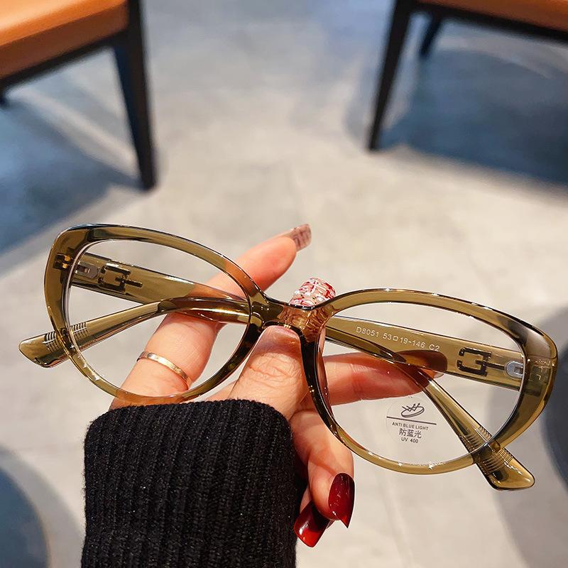 Vintage Anti Blue Light Optical Cat Eye Glasses Women For Female Myopia Prescription Frame Luxury Brand Designer Frames