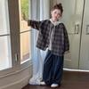Girls' Fashion Plaid Sweater and Pants Set for Spring and Autumn 2025