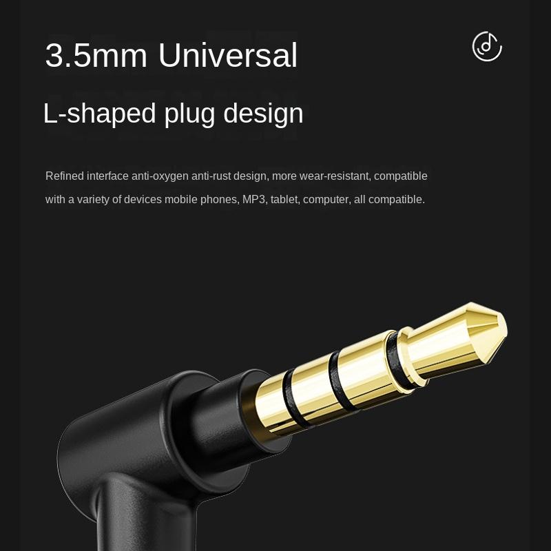 X2PRO Replaceable Line Plug -in Motion HIFI Car Ring Mobile Phone Wired Headphones