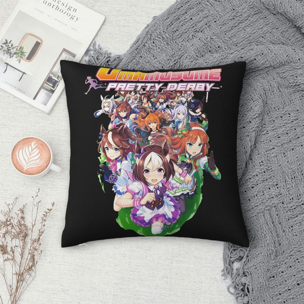 UmaMusume Pretty Derby Аниме Наволочка Набивная Подушка Чехол для Подушки Домашний Декор Квадратный Несколько Размеров