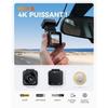 VANTRUE Element-1 PRO 4K Dashcam Voiture, Caméra Embarquée Mini WiFi GPS, Contrôle Vocale Français, HDR Mode Parking du Tampon