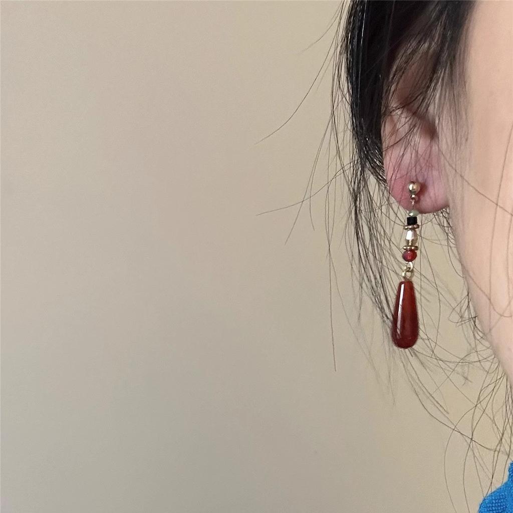 Серебряная игла ретро темперамент длинные серьги-капли женские, уникальные нишевые новые китайские классические серьги-серьги в стиле ципао