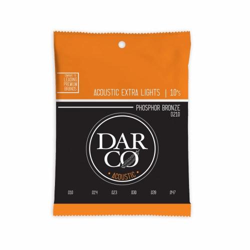 DARCO Acoustic Guitar Strings, Darco Acoustic D210 Extra Light (92/8 Phospher Bronze) .010-.047
