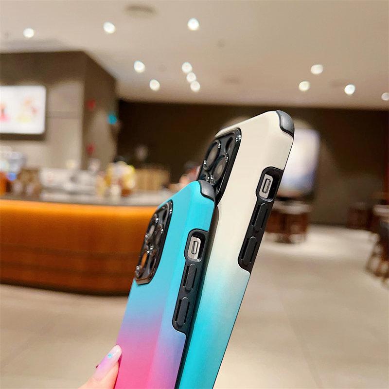 Роскошный чехол Gradient Skin Touch для iPhone 14, 13, 12, 11 Pro Max, чехлы «все включено» для защиты от падения