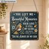 2D Flat 1pc Distressed Robin Bird Sympathy Memorial Aluminium Hanging Plaque, Vintage Dark Floral Bereavement Wall Decor, Remembrance Gift for Loss