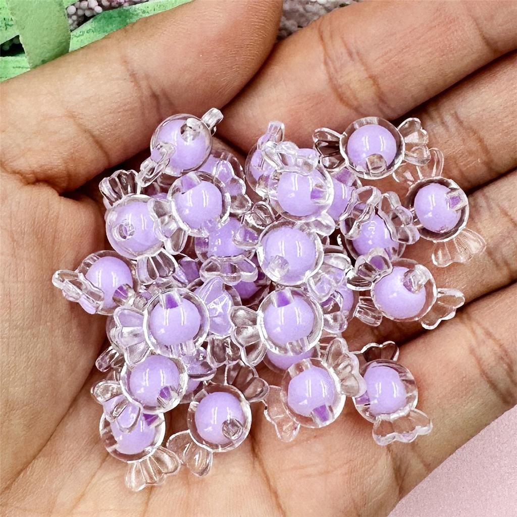 Home Party Supplies Beads Gifts 8.9*16.6mm Children 50Pcs Candy Shaped Handmade Materials Transparent Cored Clear Crystal DIY