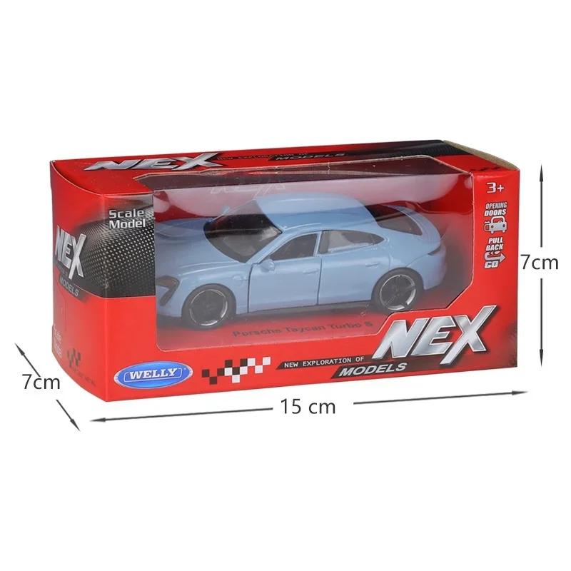 1/36 Porsche Taycan Turbo S Машинка на пружине Имитация Сплав Модель Автомобиля Игрушка Бумеранг Любимая Игрушка Мальчика Рождественский Подарок День Рождения B617