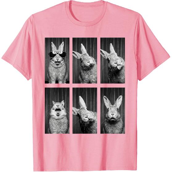 Rabbit Photobooth Bunny Funny Animal Portrait T-Shirt