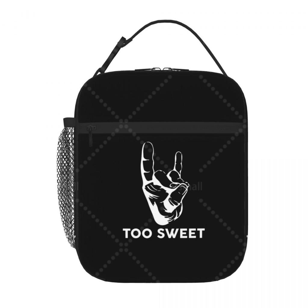 Too Sweet Printed Lunch Bag Reusable Portable Cooler Thermal Lunch Box Oxford Bento Tote Bag for Work Travel Picnic