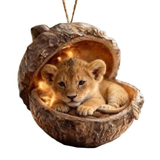 Лесные животные Желуди Украшения Акриловые Милые Рождественские елки Подвесные украшения Рустик