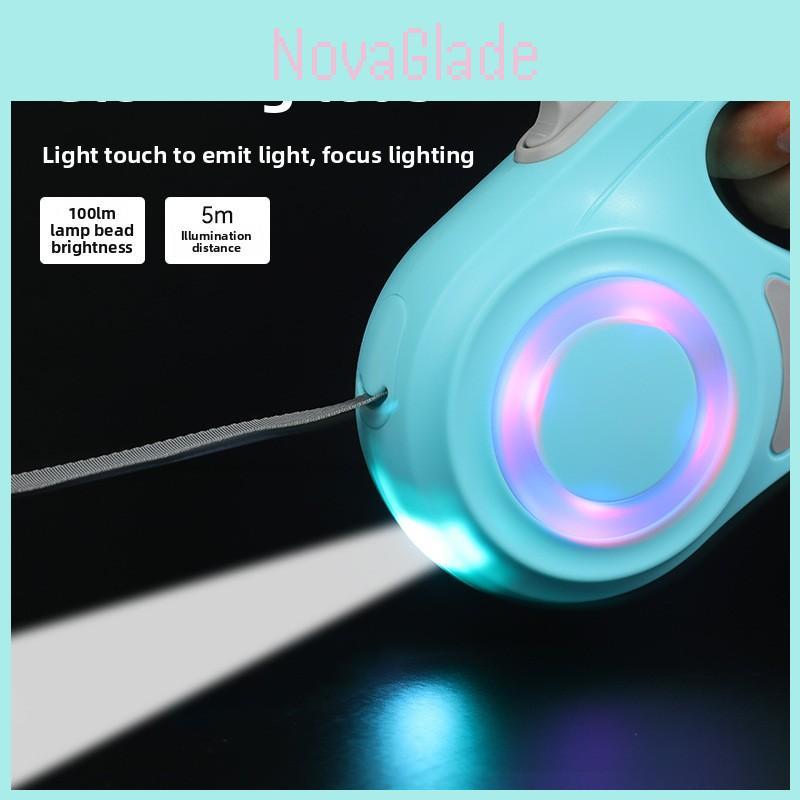 Pet Retractable Leash With Led Light For Small And Medium Dogs