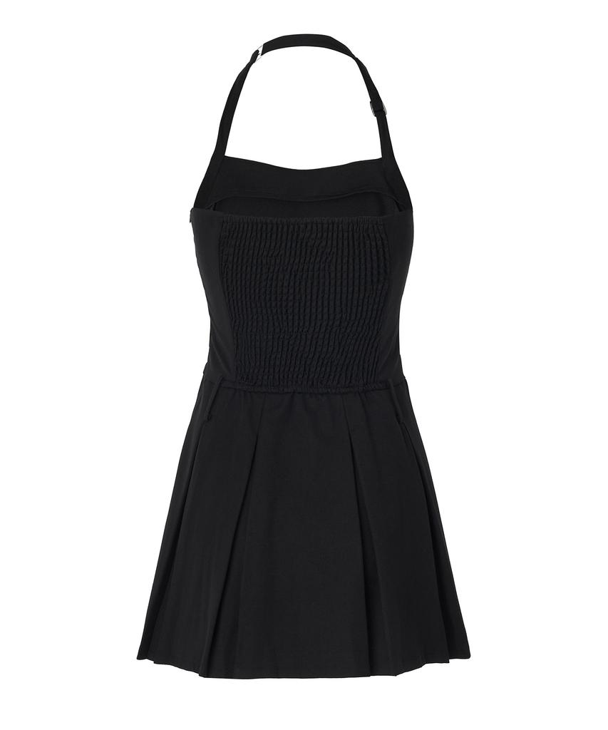 Zero Planet Darlin Bustier Pleated Mini Dress [Black]
