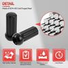 24x Black 2" Tall M14x1.5 Tuner Spline Lug Nut For Ford F150 GMC Sierra Ram 1500