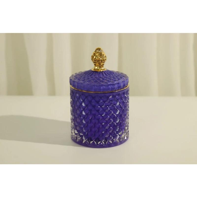 Классическая европейская банка для хранения из хрусталя и бриллиантов, банка для хранения конфет, коробка для ватных палочек, гальваническое покрытие с крышкой, современные предметы домашнего обихода
