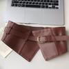 Wide Cummerbunds PU Leather Waistband Strap Fashion Waist Cover  For Skirts Dress Top Sweater Coat