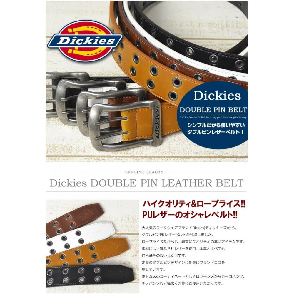 Нет [dickies] Ремень с двойной пряжкой и люверсами из ПУ-кожи Ds0126c 06 Белый