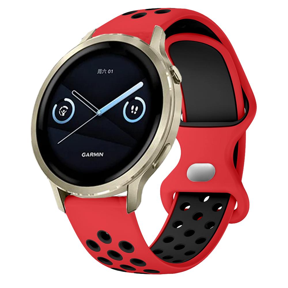 Двухцветный ремешок для Garmin Venu 4 41 мм 2S 3S, дышащий, с круглыми отверстиями, подходит для Forerunner 265s 255s, умных часов, Correa Pasek