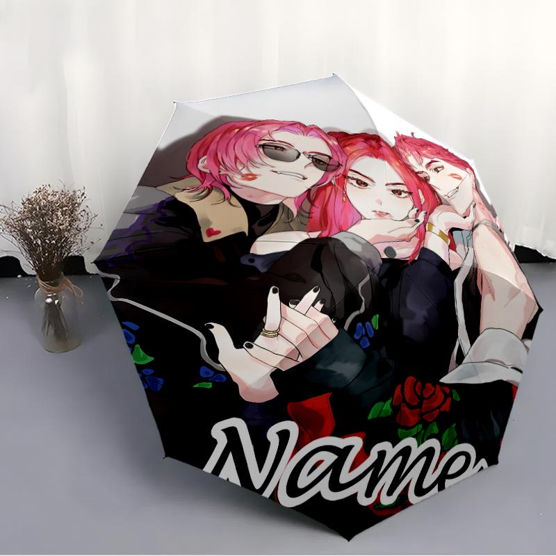 Personalized Name K-KPop Demon Hunters Print Umbrella - Automatic Open/Close, Eight-Rib Durable Frame, Automatic Folding Umbrella