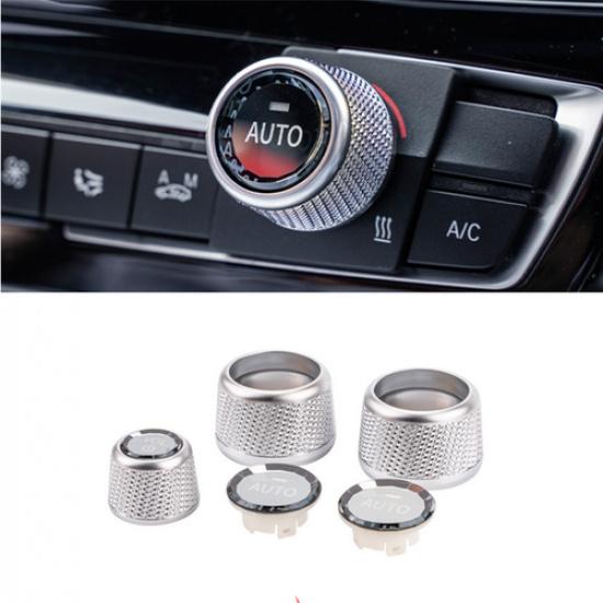 3x 2013- BMW 3 3GT F30 F31 AC AUTO + Volume Control Switch Crystal Knob For BMW 3 | Dustproof | Front | Push Button