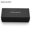 Custom Logo Black Leather Glasses & Sunglasses Case Set with Button Closure