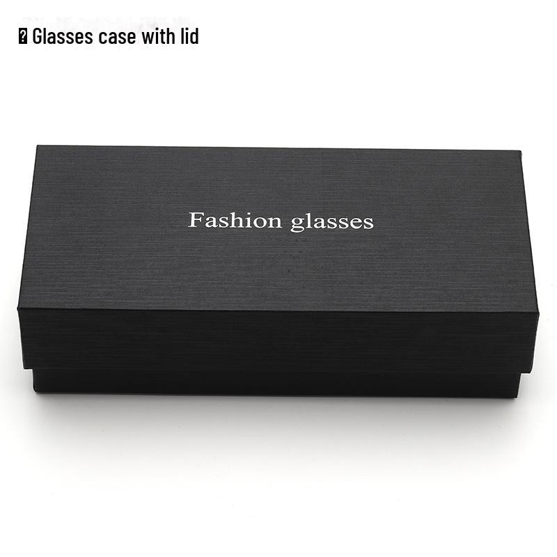 Custom Logo Black Leather Glasses & Sunglasses Case Set with Button Closure