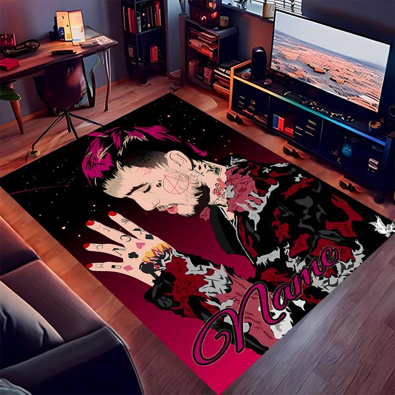 Custom personalization Lil Peep Print Area Rug - Soft, Washable Non-Slip Indoor Mat,Living Room,Home&Office Decorative Rug