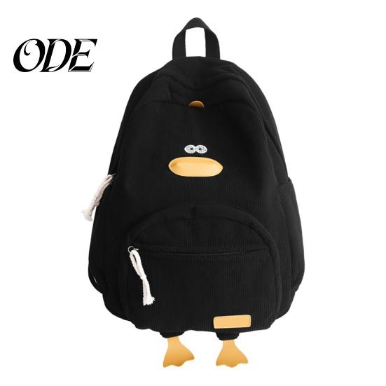 Travel Bag Duck Shape Corduroy Backpack Spacious Interior Wallets Casual Cell Phones Laptop Multipurpose