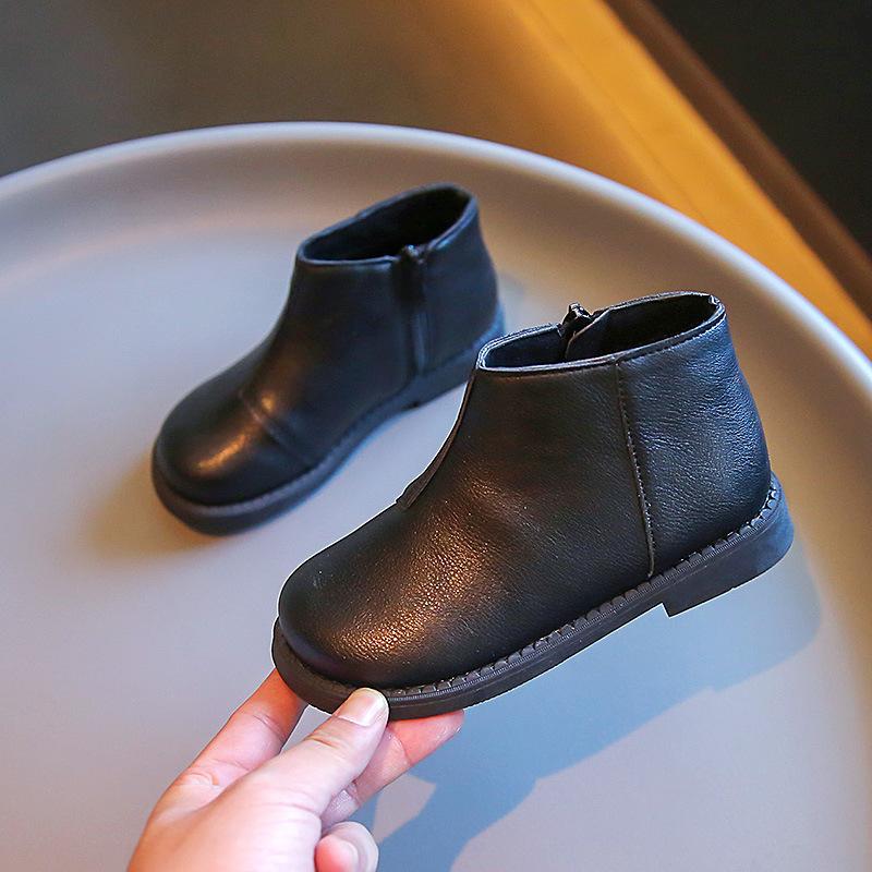 Короткие ботинки для девочек, осенние и зимние ботинки в стиле принцессы, мягкие ботинки на подошве, детские ботинки, детские модные ботинки Martin