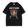 Autistic Funny Skeleton Meme Graphic T Shirt Men Fashion Gothic Retro T Shirts Male O-Neck Oversized Short Sleeve T-shirt Unisex
