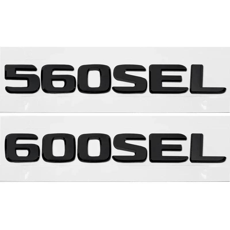 3D ABS Car Rear Trunk Letter Emblem Tail Number Badge Sticker for Mercedes Benz 230E 300E 300SEL 300SE 500SEL 560SEL 600SEL JM2