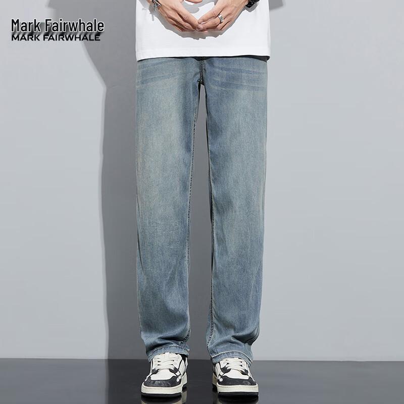 Мужские джинсы прямого кроя из смесового лиоцелла Mark Fairwhale