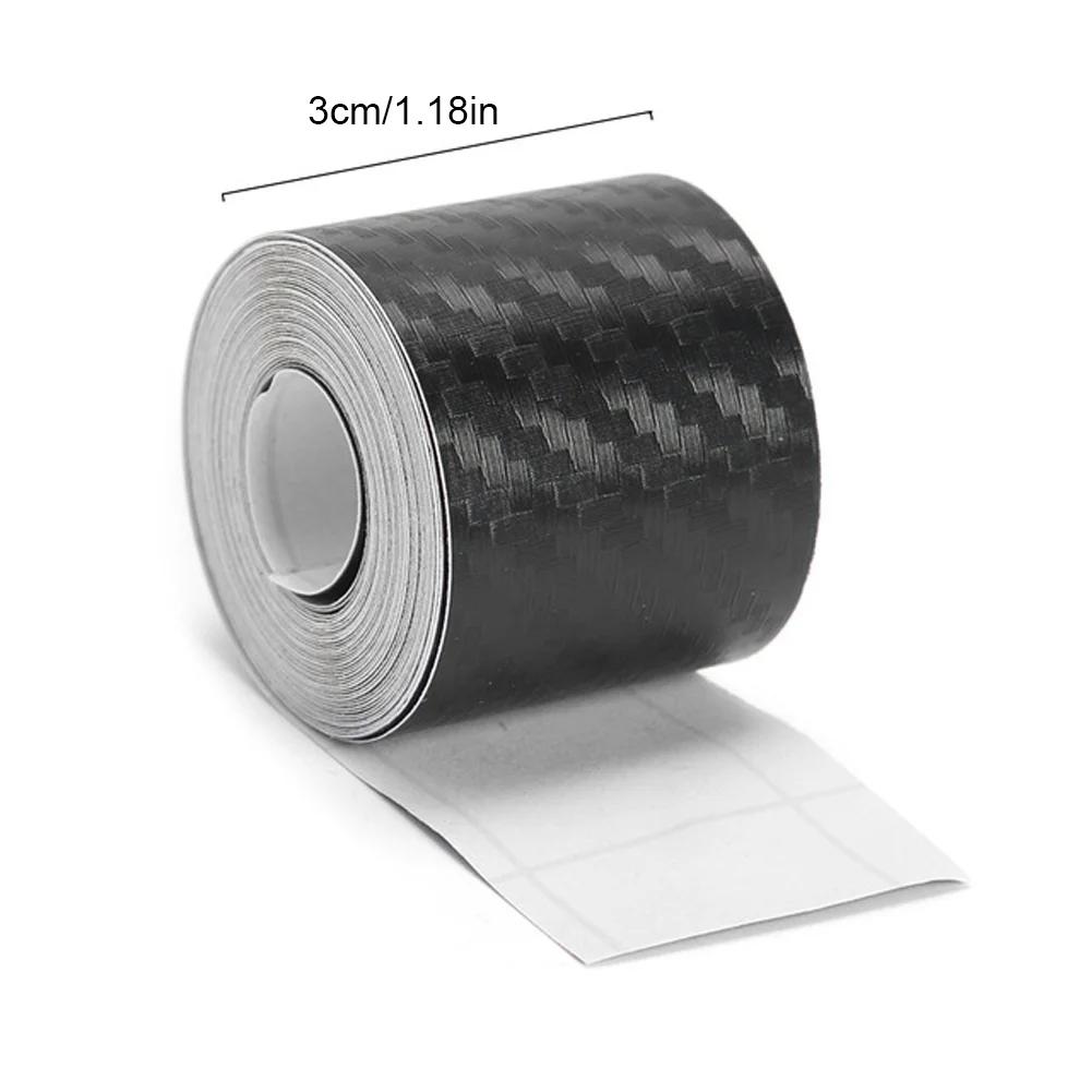 DIY Nano 3D наклейки из углеродного волокна для автомобиля, защита для порога, лента для бампера, защитная лента для автомобиля, водонепроницаемая защитная пленка 1/3/5/7/10 м