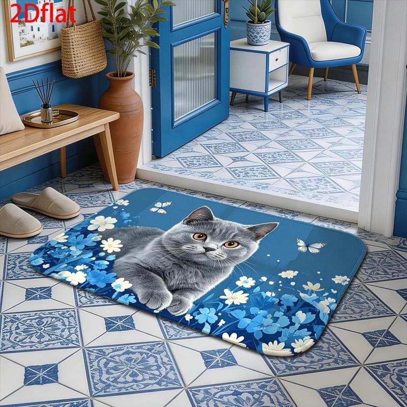Cute Group Dogs And Cats Snack Sofa Front Door Mat Non Slip Entryway Rug For Indoor Entrance Porch Home Decor