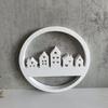 Personalized House Crafts Mold Detailed Circle House Sculptures Crafting Moulds