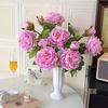 1шт искусственные цветы домашний декор букет пионов высокое качество свадебная цветочная композиция элегантный и роскошный 2 головки 62см