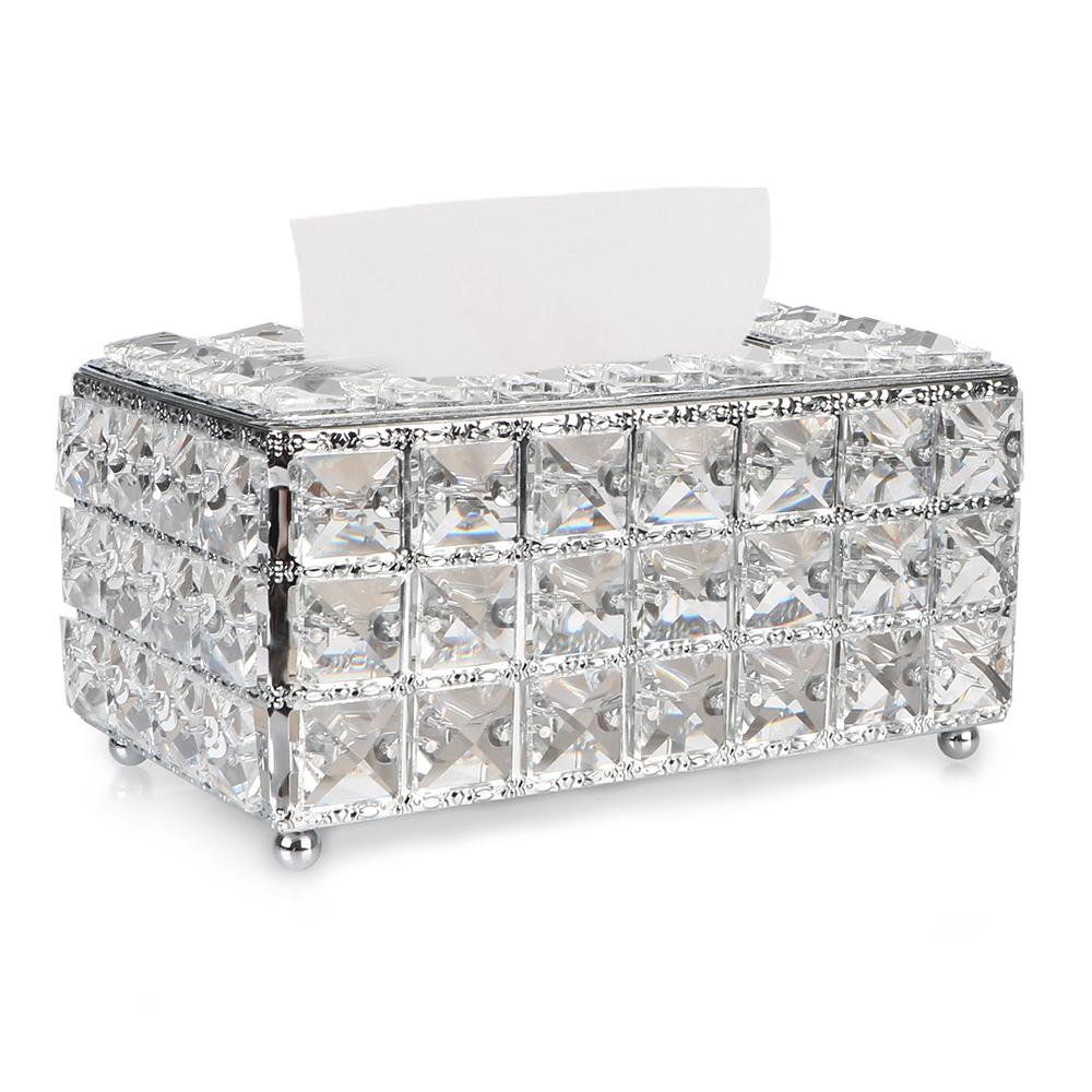 Коробка для салфеток для бара Диспенсер для салфеток Спальня Офис Отель Кафе Кофе Европейский стиль Коробка для салфеток Кристаллический куб Квадрат