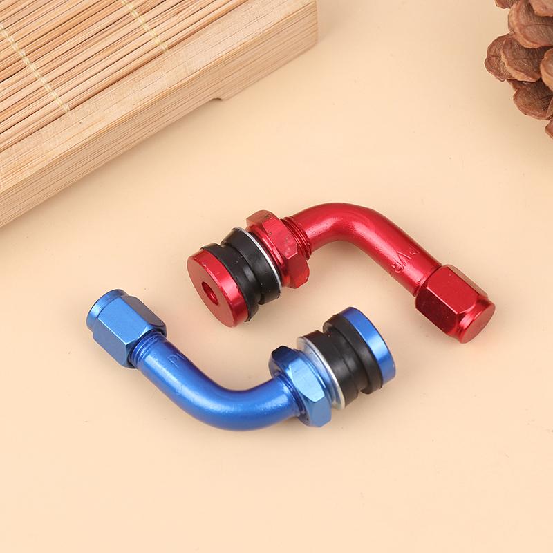 2 шт., клапаны для шин мотоцикла, крышка штока, воздушная крышка, 90 градусов, алюминиевый сплав с ЧПУ, универсальные колпачки для бескамерных клапанов