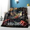 1PC Custom Name Hummingbird Garden Fantasy flannel blanket versatile,all-season throw suitable for the living room,bedroom,camping,travel,and gift