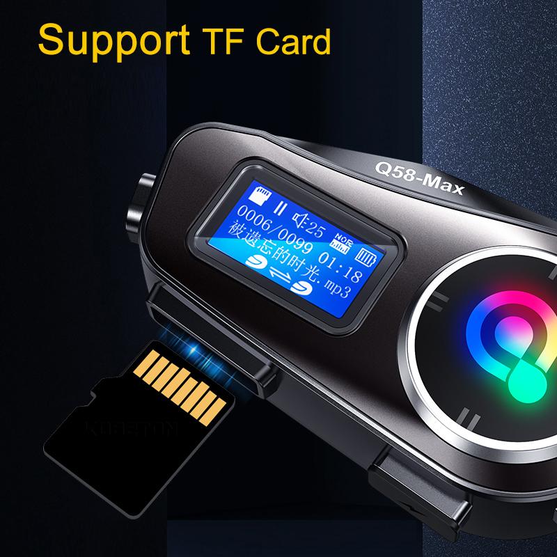 Мотоциклетный шлем-интерком гарнитура FM-радио BT 5.3 Interphone Intercomunicador Moto Music Sharing Фонарик с ЖК-дисплеем