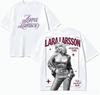 Подарочная футболка Zara Larsson Мужская Женская Харадзюку Оверсайз Унисекс Короткий рукав Уличная одежда высокое качество Для пар горячий продукт Удобная