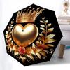 Элегантный Складной Зонт-Трость Noble Crown Модный Автоматическое Открытие 8 Железных Спиц Пластиковая Ручка Складной Зонт от Солнца Идеальный Рождественский Подарок