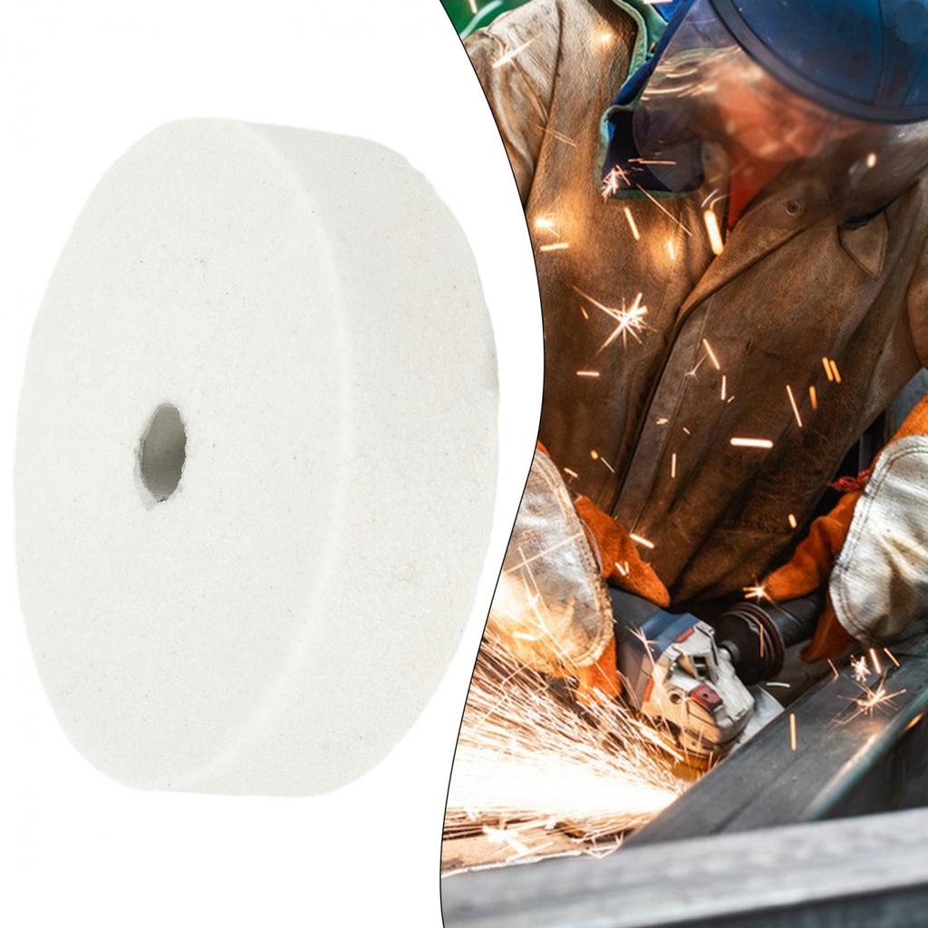 Полировальный круг 10 мм отверстие 20 мм ширина 75 мм/3 дюйма желтый/белый/серый