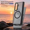 Transparent Matte Case for Samsung Galaxy Z Fold8 Ultra Fold 7 6 5 4, Full Hinge Protection, Built In Magnetic Ring, Shockproof Cover Phone Bumpers